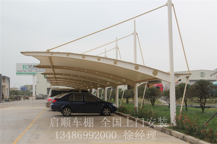 上海停车场汽车遮阳棚售价价格一平米